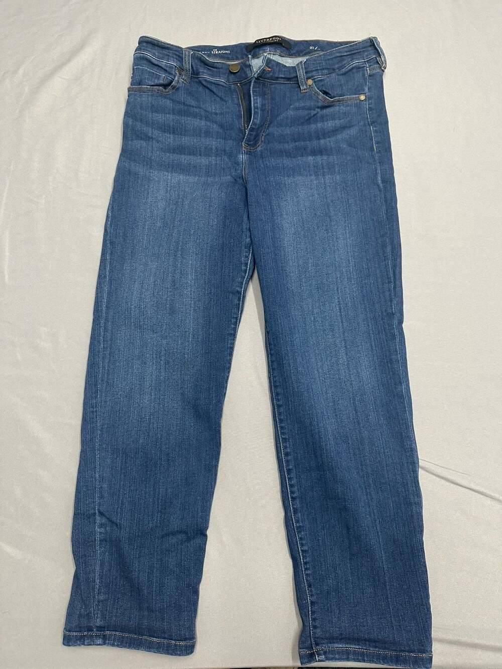 Liverpool Los Angeles The Crop Straight Denim Jeans